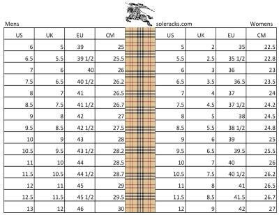 burberry size 46 in us|Burberry shirt size chart.